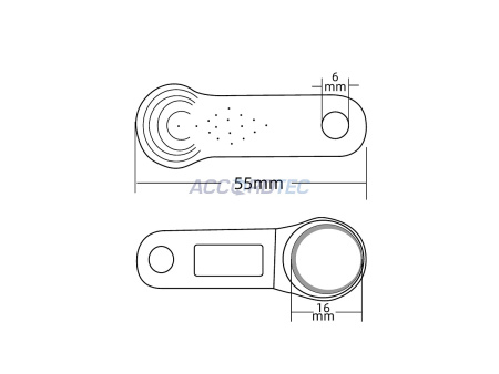 AT-DS 1990 черный, Ключ Touch Memory ACCORDTEC, iButton ™